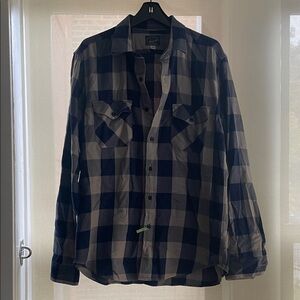 J. Crew Navy and Beige Plaid Shirt​